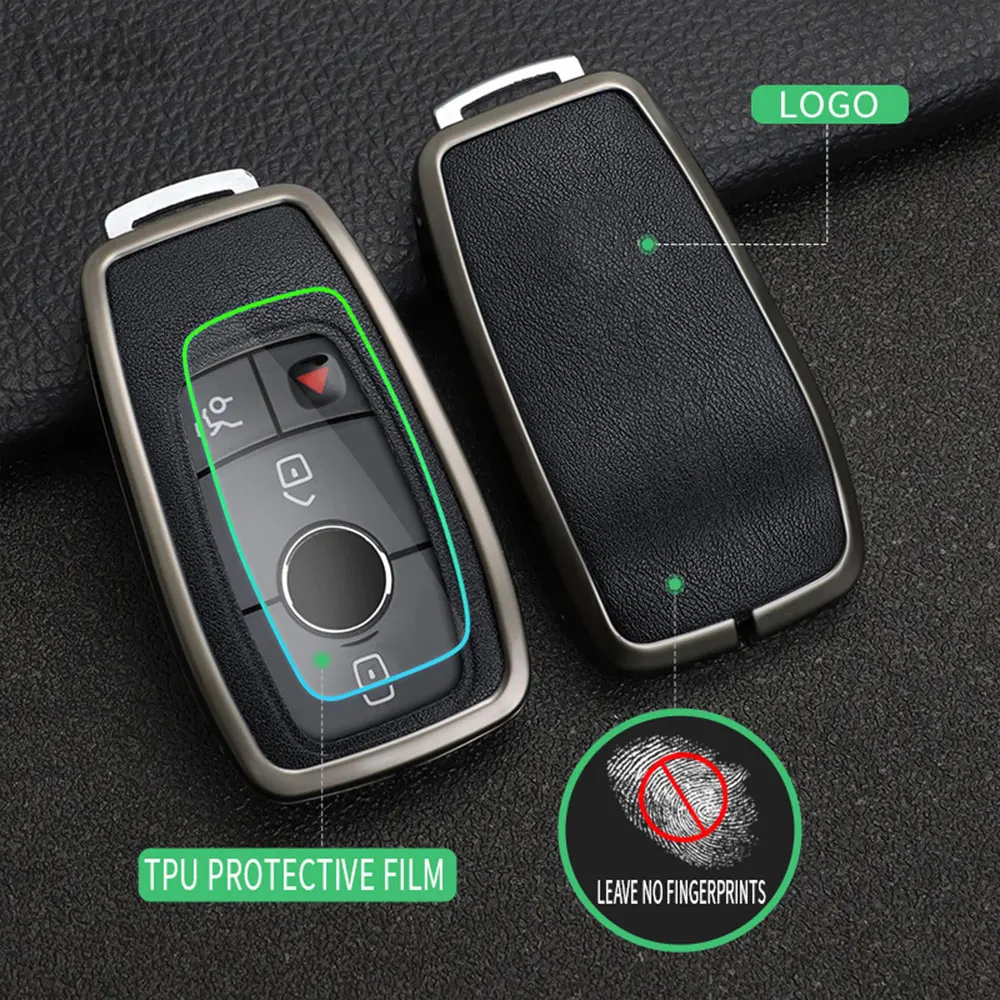 Zinc Alloy Car Remote Key protective shell for mercedes benz e300l key case c260l car glc case glb220 buckle a200l glagle350