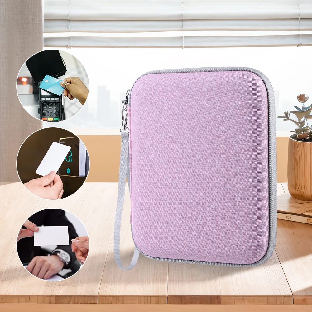 ジッパー付きソフトポータブルフォルダー＆80ポケットカードフォルダー、ヨトカードミニオーディオブックカード用