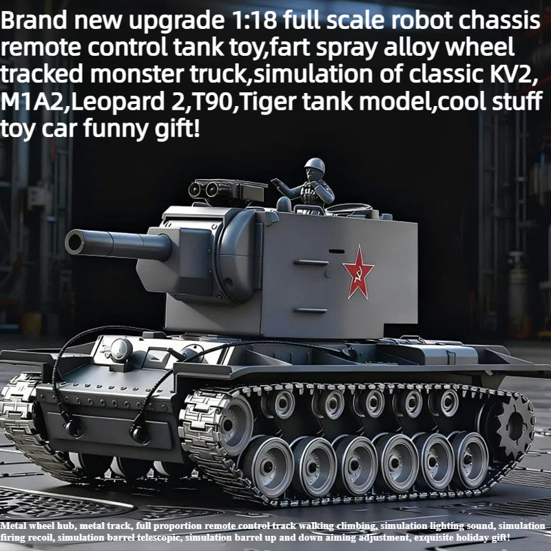 

Cool Stuff Toy Tank Funny Gift-46cm Super Robot Chassis Rc Tank Model,Remote Control Car,Fart Spray Off-road Tanks,Toys for Boys
