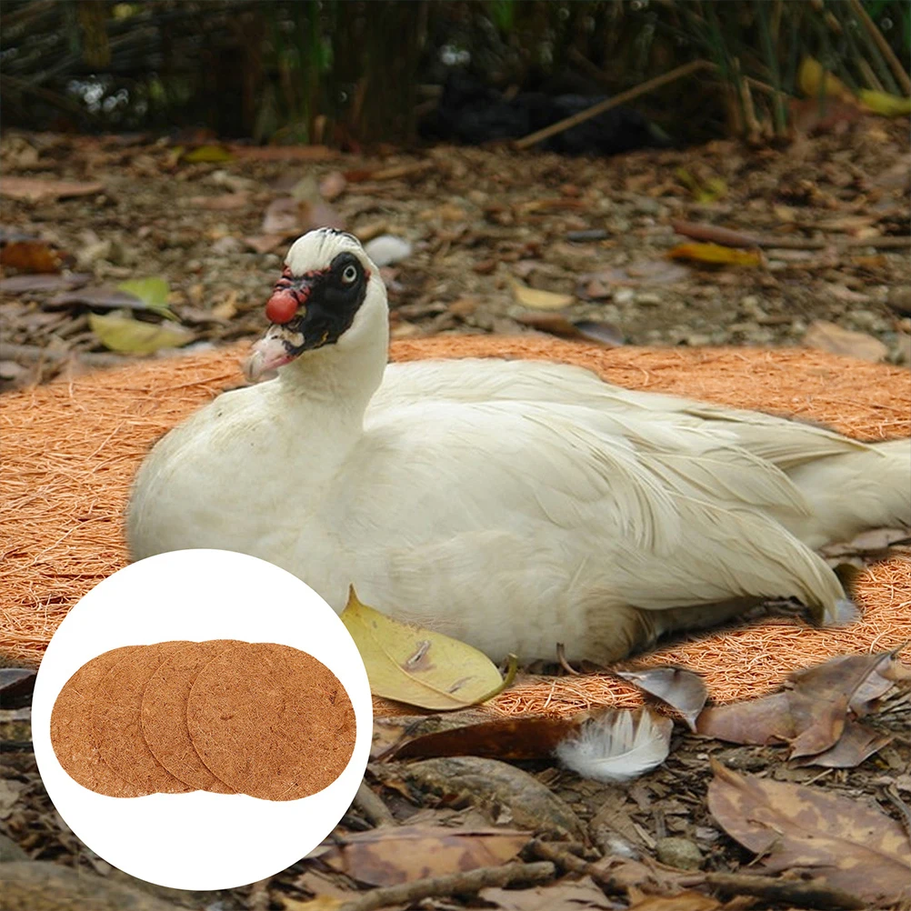 

10pcs Coconut Fiber Pigeon Nest Mat 30Cm Natural Bird Nesting Pad Reusable Breathable Pet Supplies For Parrots Breeding Cage