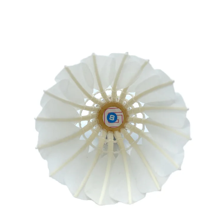 Dmantis g8 natural primeira classe esticado pena de ganso regular badminton peteca alta qualidade durabilidade