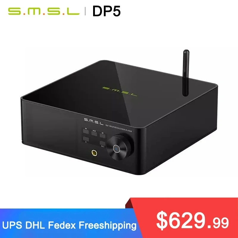 SMSL DP5 turntable U disk usb Bluetooth player MQA decoding ES9038PRO headphone amplifier DSD Digital WIFI Network Music Player