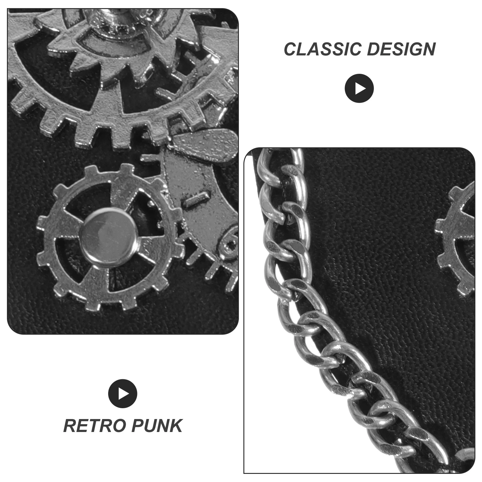 Single Eye Patch Retro Punk Style Lightweight Breathable Eye Cover For Halloween Party Cosplay Masquerade Adult Costume