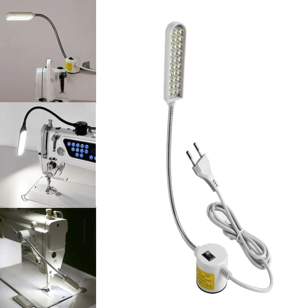 New 20/30 LED Sewing Machine Lamp 360 Flexible Adjustable Gooseneck Work Lamp Industrial Lights with Magnetic Base for Workbench