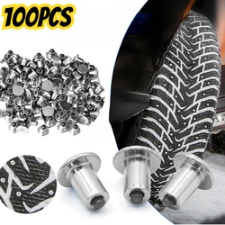 50/100PCS  Winter Motorcycle Anti-skidding Ski Spikes High Wear-resistant Tungsten Steel Car Bike Snow Spikes Tire Anti-skid