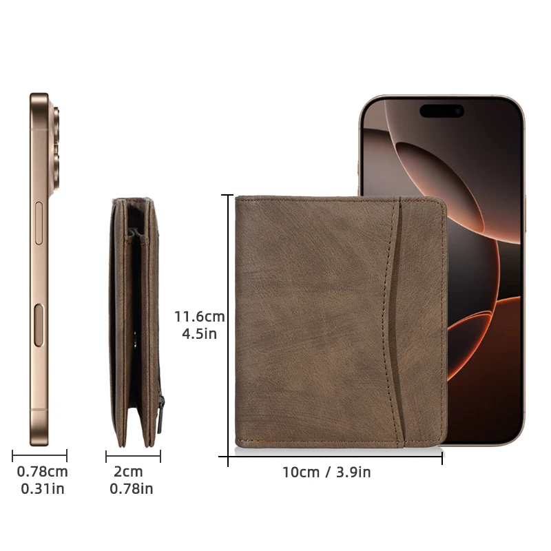 1Pc Simple Style Men's Wallet, with Independent Coin Pocket Design, Lightweight Card Holder, Dual-Purpose Wallet for Commuting and Leisure, Suitable as a Gift for Boyfriend