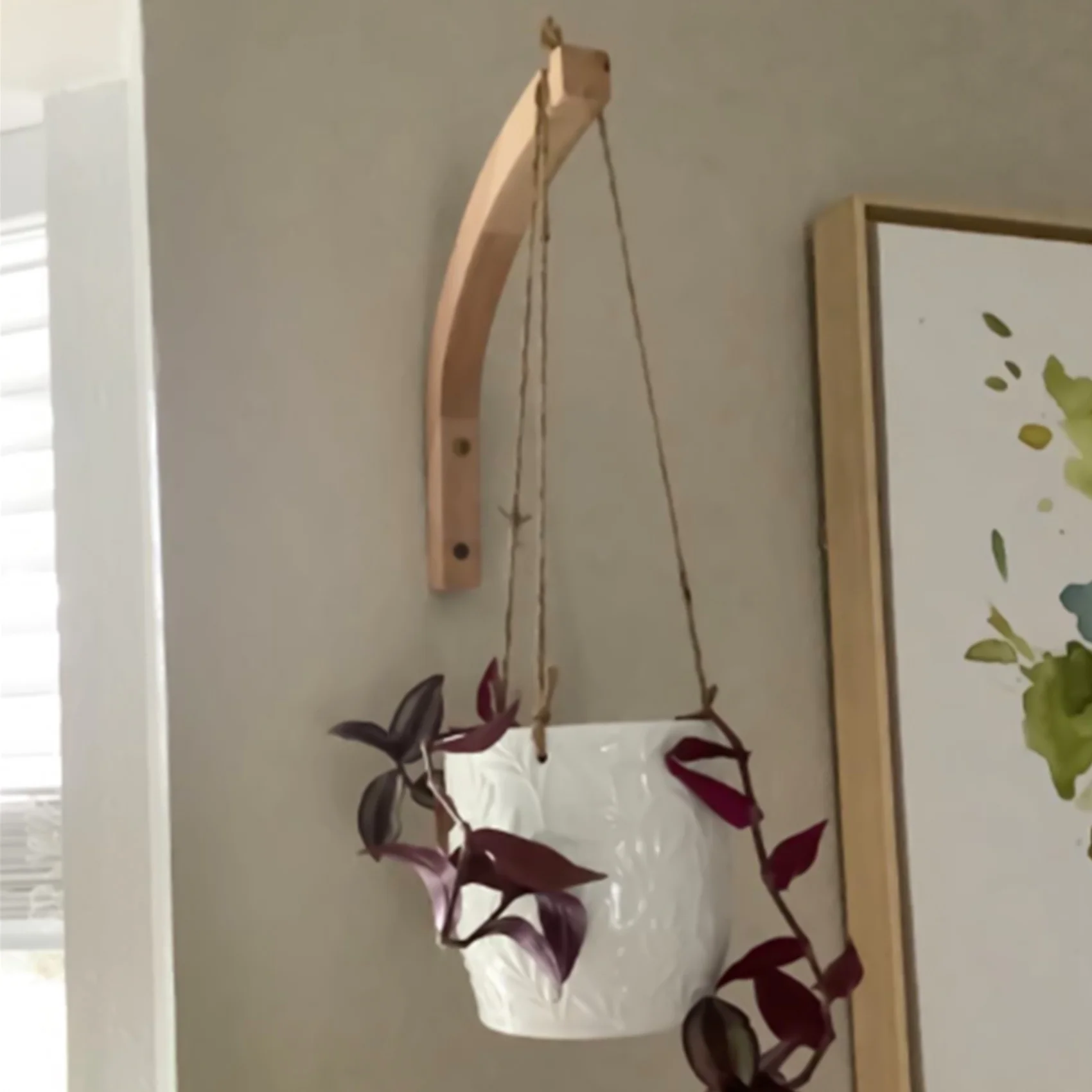 Wall Mounted Hanging Plant Hooks, Cesta Ganchos para Lanternas, Plantas de Interior, Cabide, 4pcs
