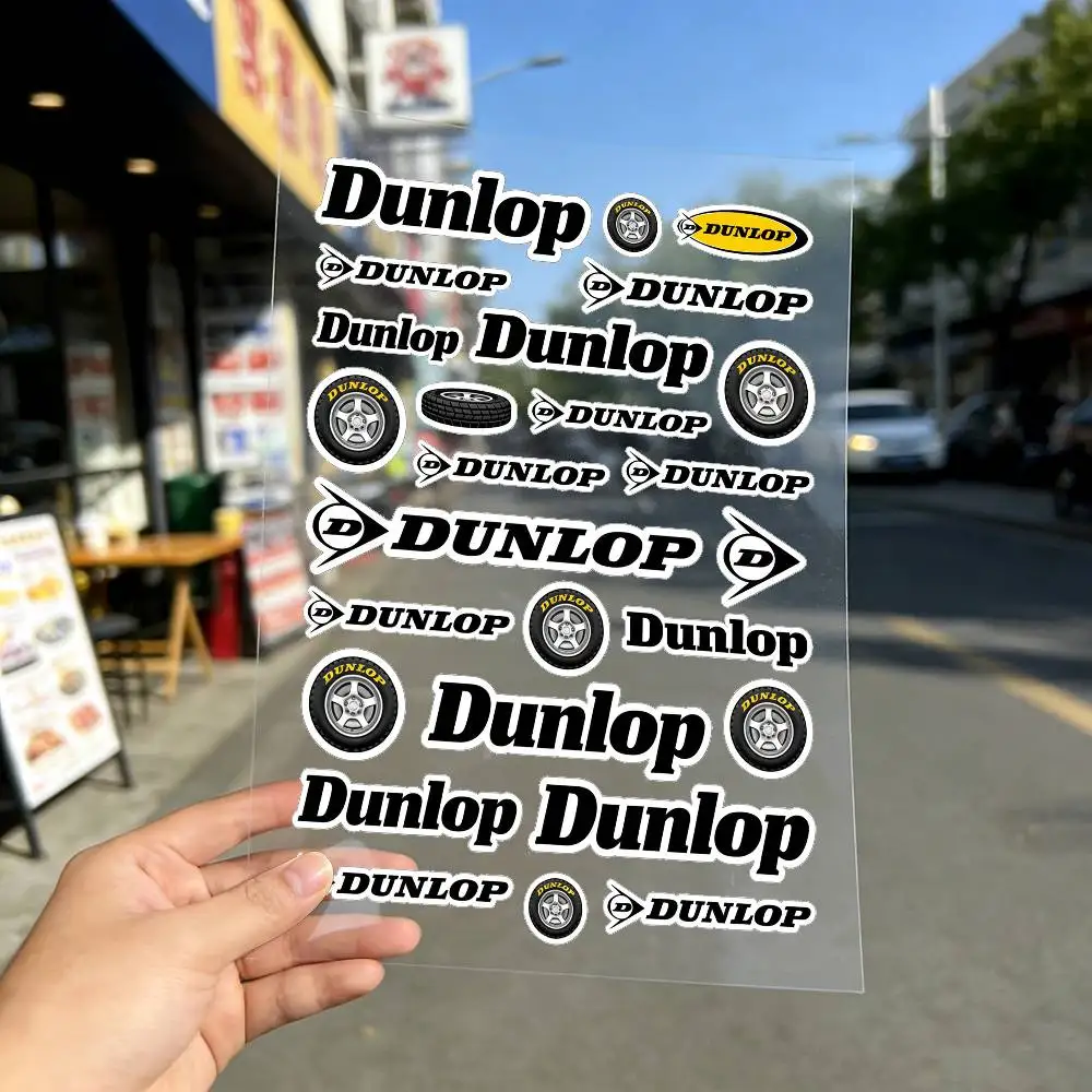 For DUNLOP Reflective Motorcycle Stickers, 3M Safety Warning At Night In The Dark Scooter Helmets