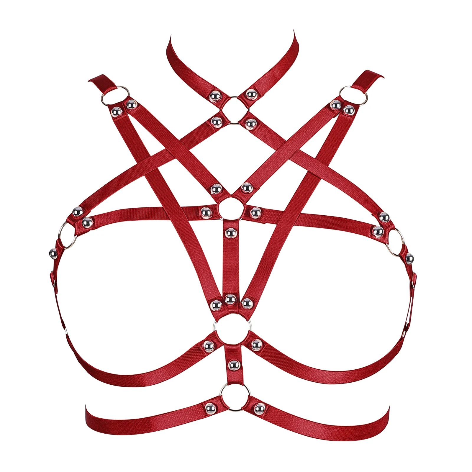 

Women Punk Body Harness Cage Suspenders Crop Tops Cage Harness Elastic Sexy Underwear Fashion Bondage Sexy Lingerie