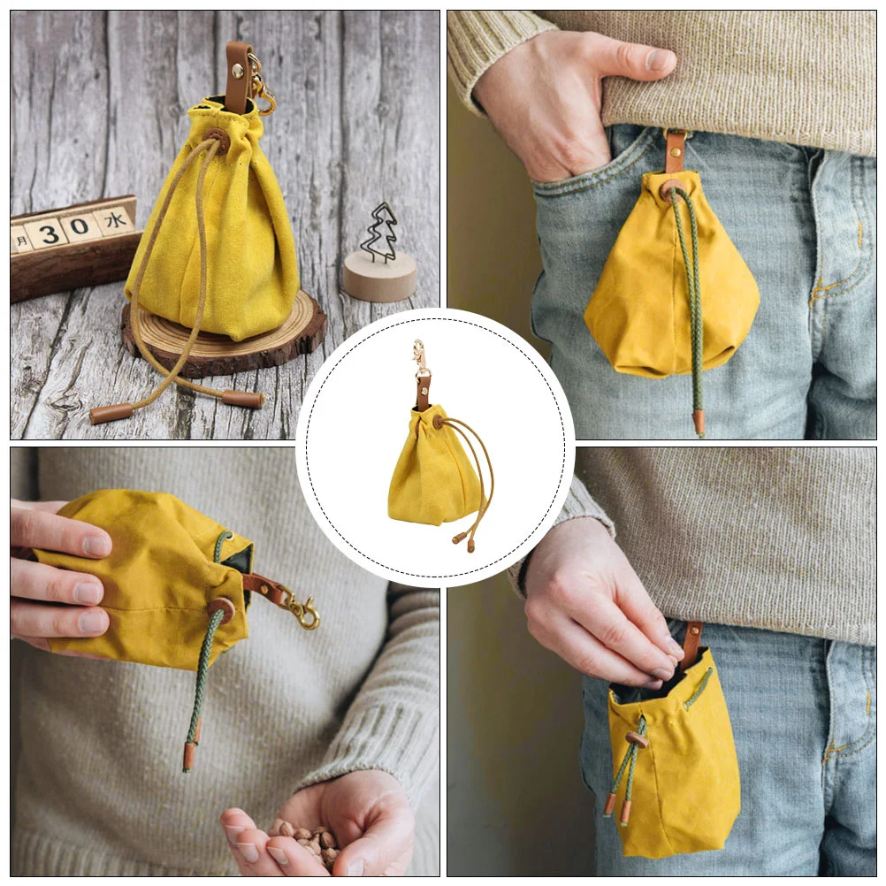 

Food Storage Bag Canvas Treat Pouch Pet Training Walk Fine Buckle Design Snack Waist Bag Pet Supply Dog Treats Pouch Dog