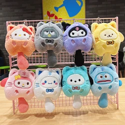 Sanrio-llavero de peluche de Hello Kitty, MyMelody, Kuromi, Cinnamoroll, Animal de dibujos animados, bolsa escolar, colgante, mochila, decoración, muñeca