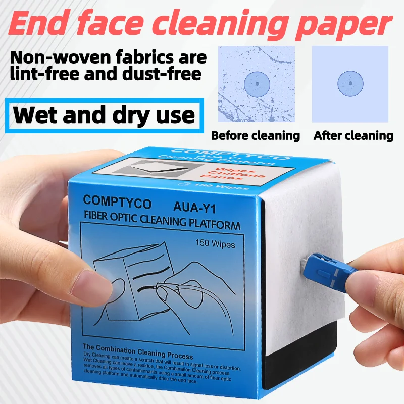 

AUA-Y1 Fiber End face cleaning paper Dustfree Paper Optical fiber wipe paper FTTH Fiber Clean Paper Tools