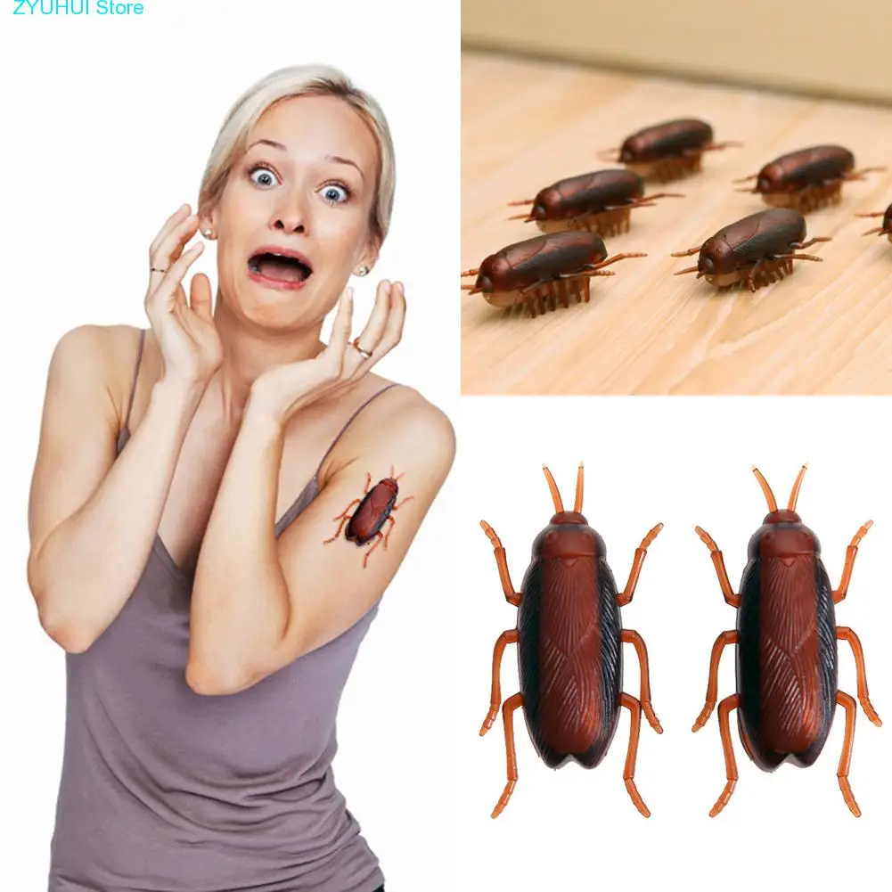 

2Pcs Horrible Pets Move Toy Insects Prank Joke Scary Trick Bugs For Halloween