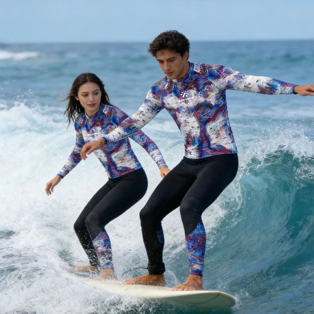 High Quality Lightweight Surf Shirt Breathable Wicking Quick Dry Performance Fabric Professional Surfing Clothing for Sport