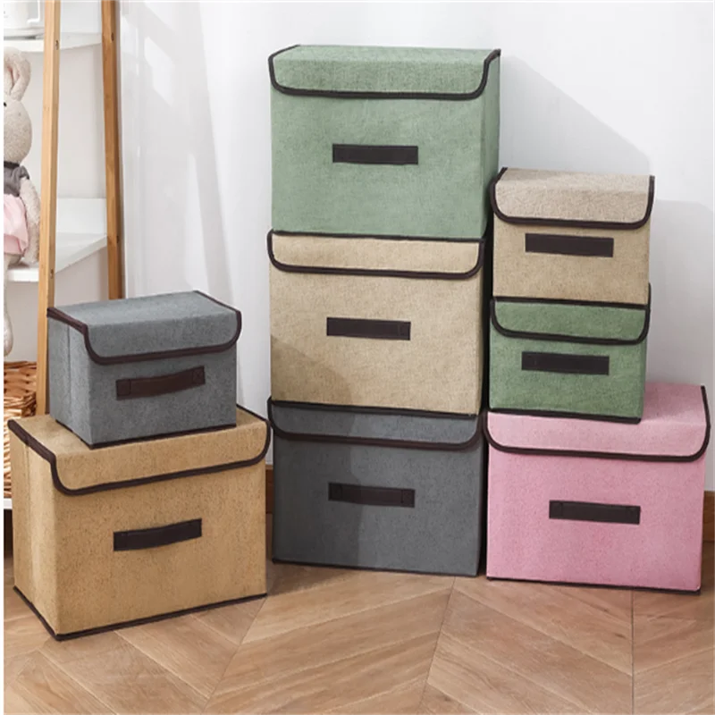 Household dust-proof storage box, fabric non-woven storage box, foldable debris sorting box, toy clothing storage box