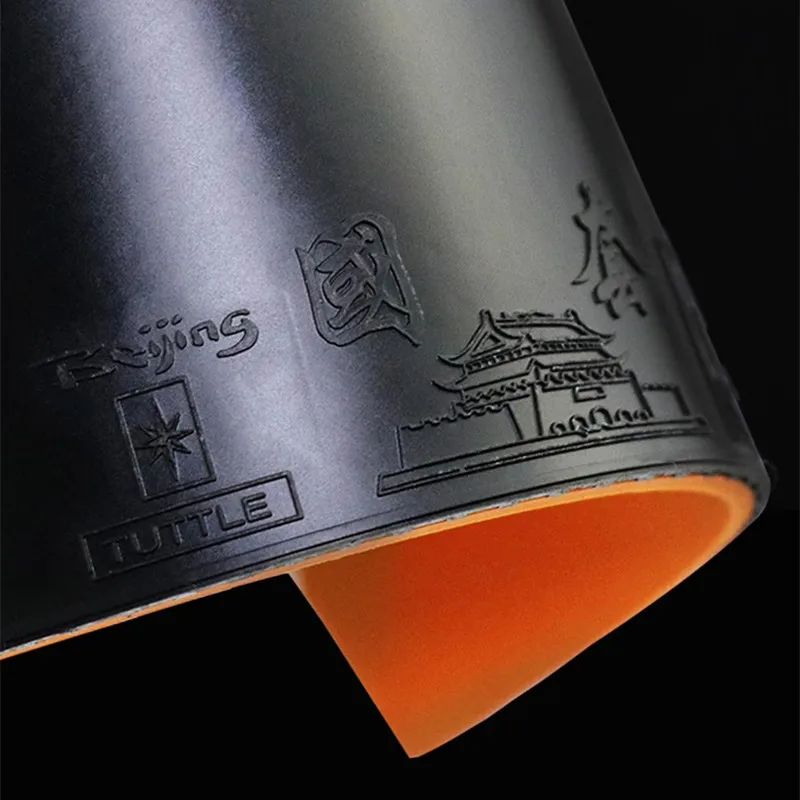 Tuttle National V Table Tennis Rubber with 2.2mm Orange Sponge, Professional Ping Pong Racket Covering  ITTF Listed 96-001