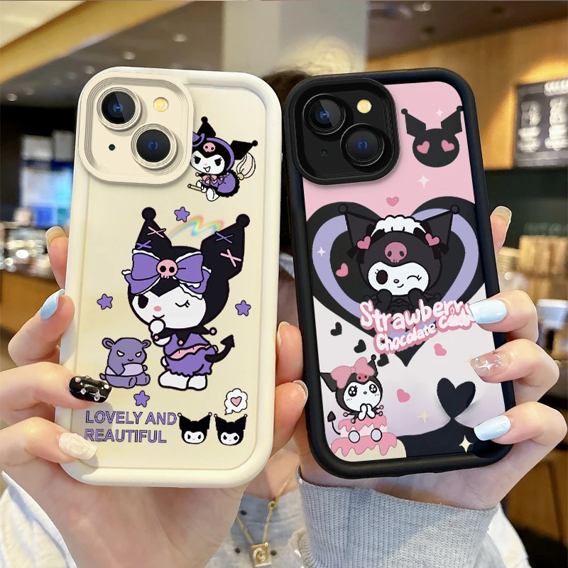 

Lovely iPhone 15 Case Sanrio Kuromi Phone Case For iPhone 15 14 13 12 11 Pro Max 15 14 Plus X XS Max 8 7 6 Non-Slip Back Covers