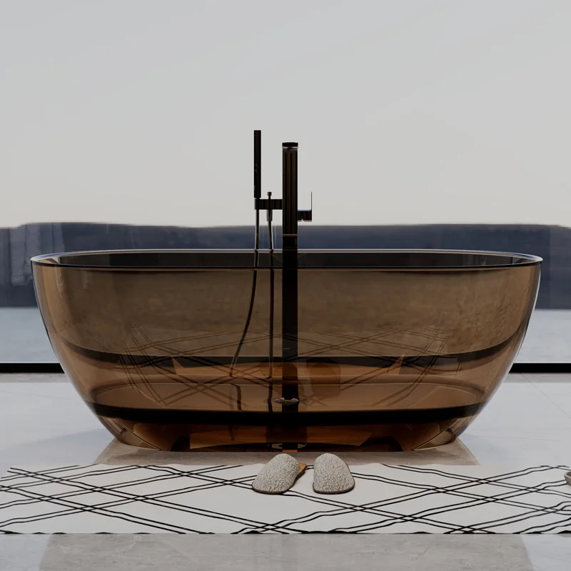 *a* Best-Selling Vanstar Model 8810 Transparent Resin Freestanding Bathtub for Hotels  , Apartment, Shower Room