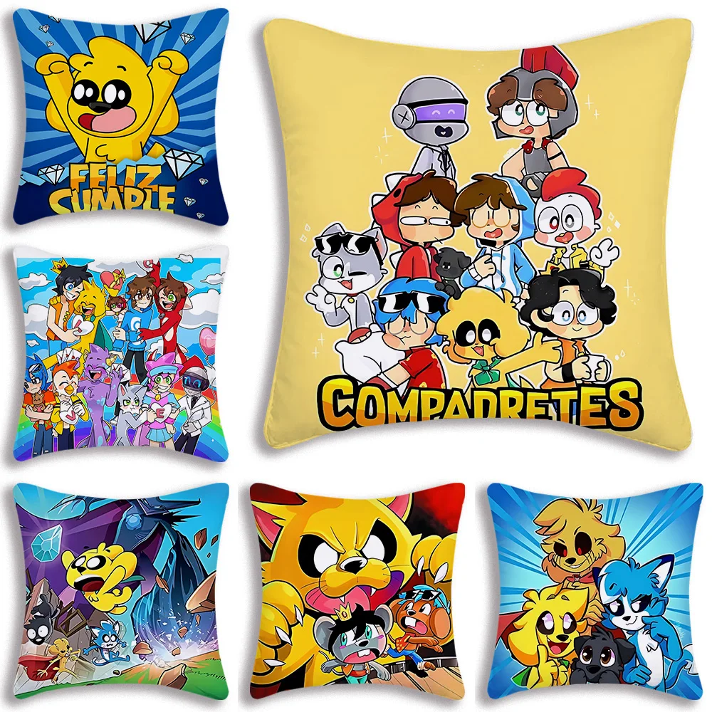 Anime For M-Mikecracks Pillow Covers Cartoon Sofa Decorative Home Double-sided Printing Short Plush Cute Cushion Cover