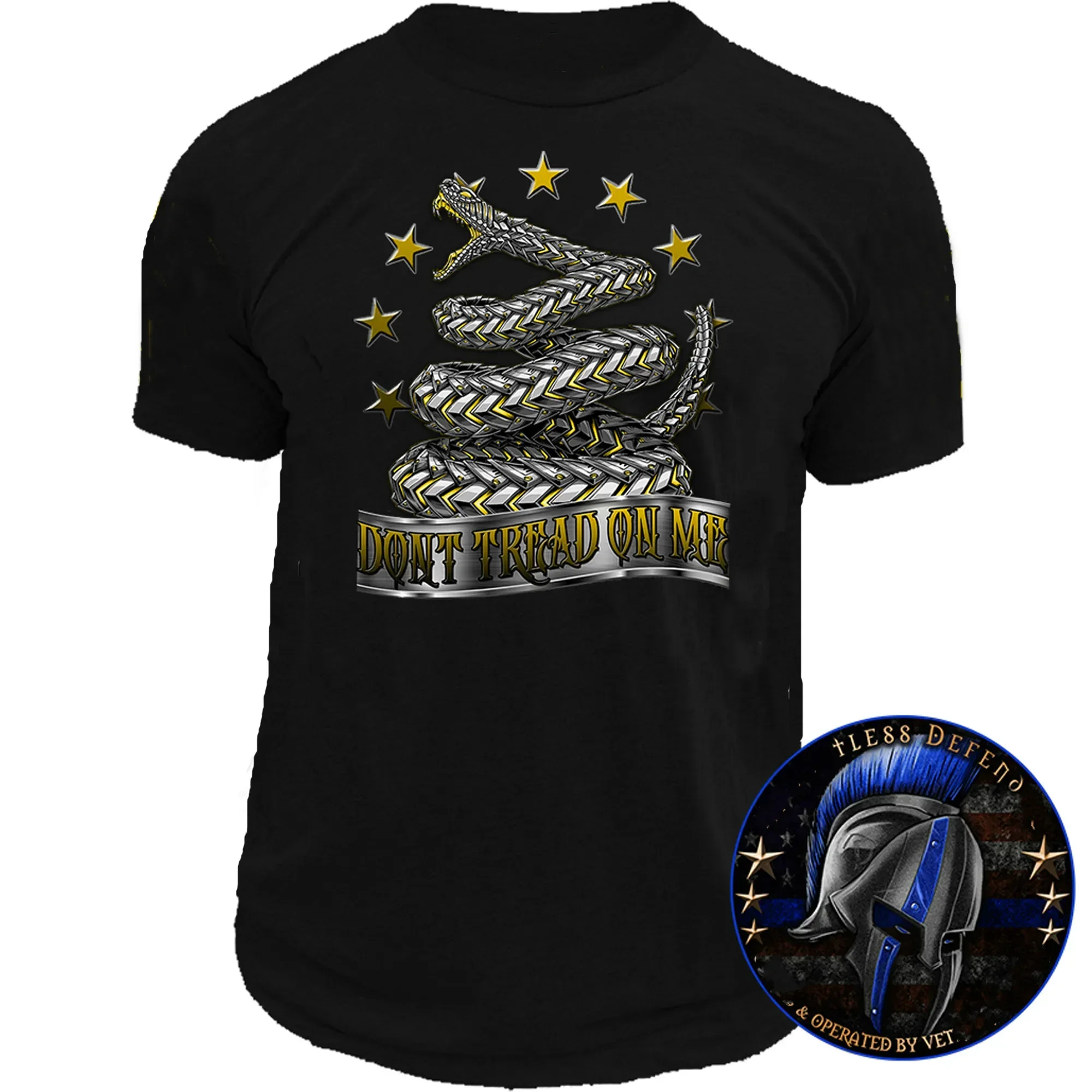 

Don't Tread on Me Armored Snake 2nd Amendment T-Shirt 100% Cotton O-Neck Summer Short Sleeve Casual Mens T-shirt Size S-3XL