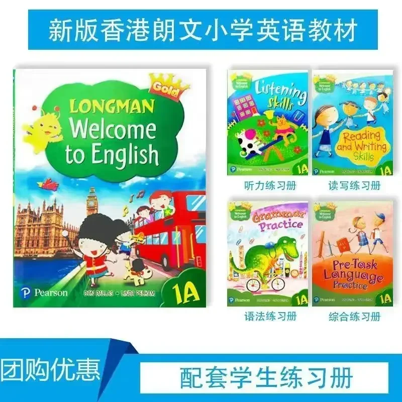 5 Book New Edition of Hong Kong Longman Primary School English Textbook  Longman Welcome To English Storybook Education Toys