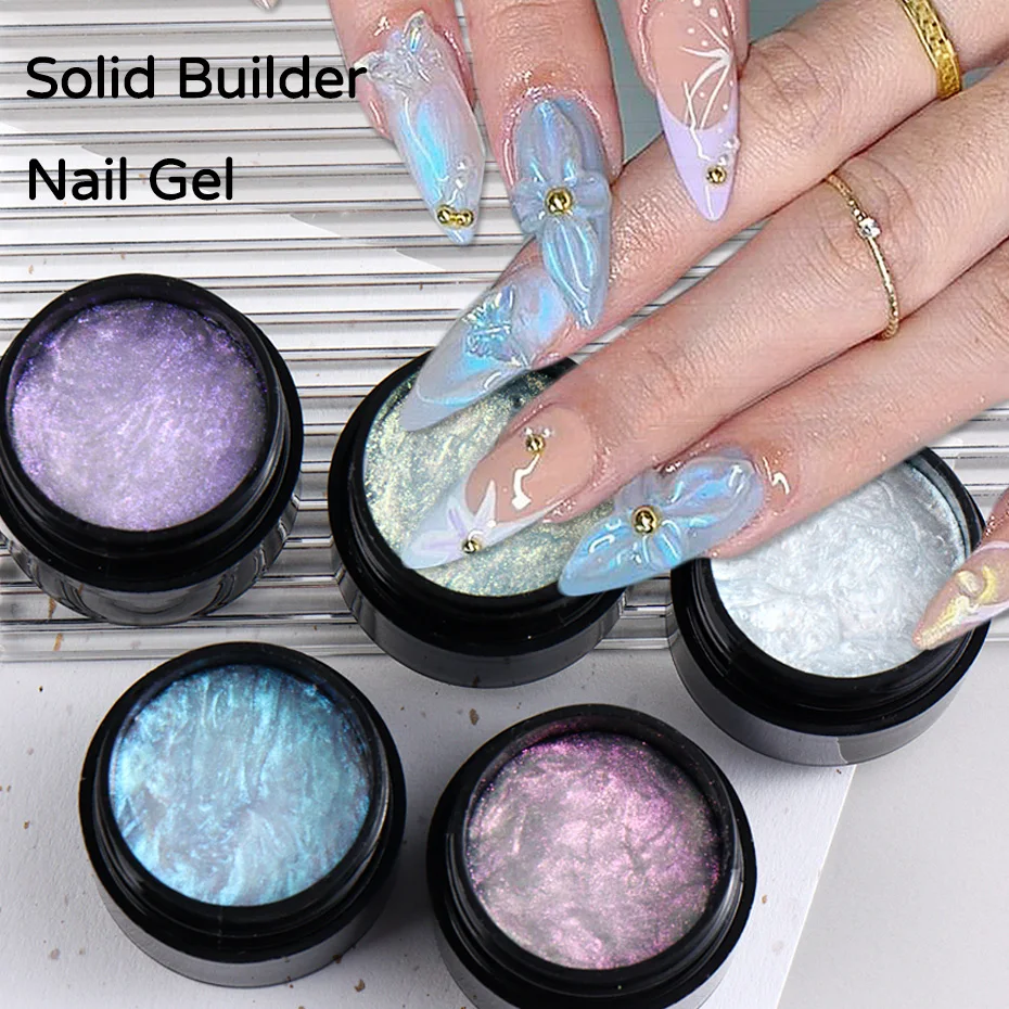 5ml Aurora Non-Stick Hand Extension Nail Gel Quick Building Glue Nail Art Pinch Glue Shapeable Light Therapy Gel Manicure Decor