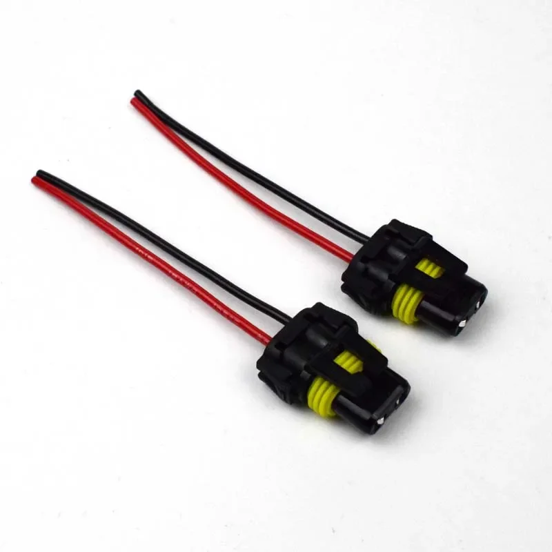 2Pcs HB3 9006 HB4 Car LED Lights Wire Connector Cable Plug Holder Female Headlamp Adapter Fog lights Auto Accessories