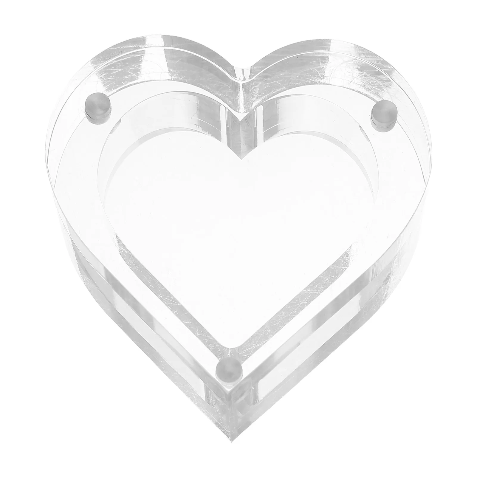 

Transparent Heart Shaped Acrylic Ring Box Elegant Wedding Proposal Engagement Jewelry Organizer Storage Plastic Heart Shaped Box