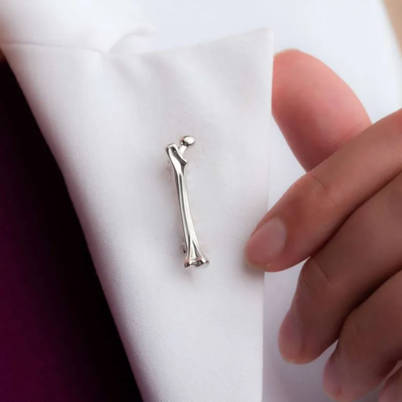 Harong الفخذ العظام بروش الفضة مطلي الطبية شارة بسيطة جراحة العظام المتدرب معاطف للأطباء والممرضات التلبيب دبوس مجوهرات #1