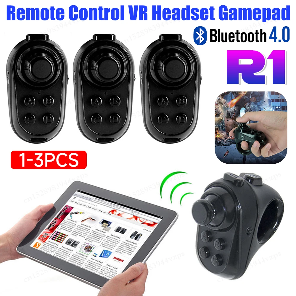 3-1PC R1 Mini Finger Mouse Bluetooth VR Remote Controller Ring Shape Wireless Gamepad for iOS Android Phone VR Headset Accessory