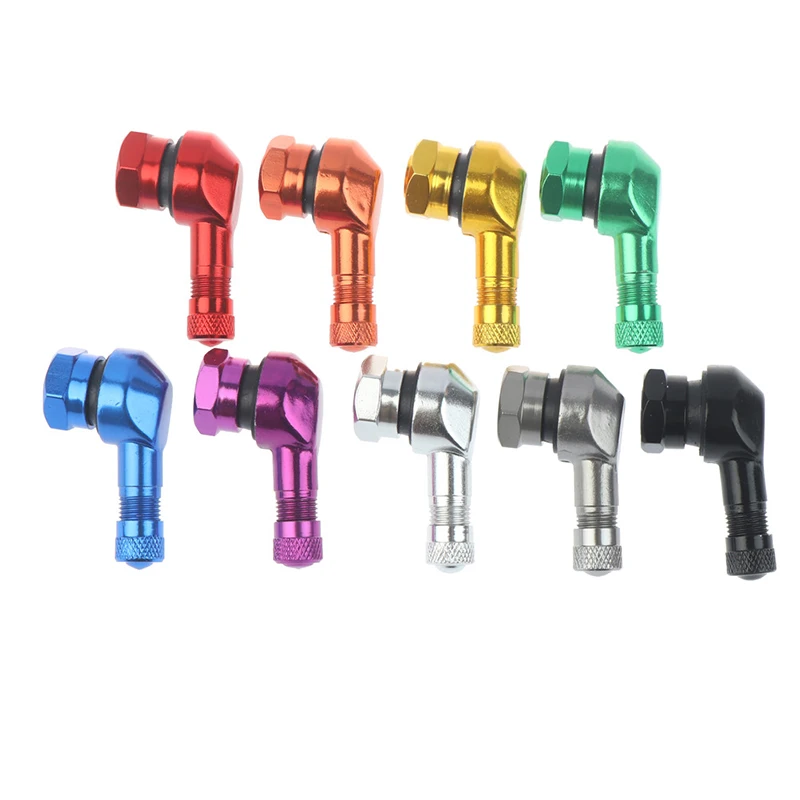 2PCS CNC Motorcycle 90 Degree Angle Wheel Tire Stem Tubeless Valve Aluminum image 5