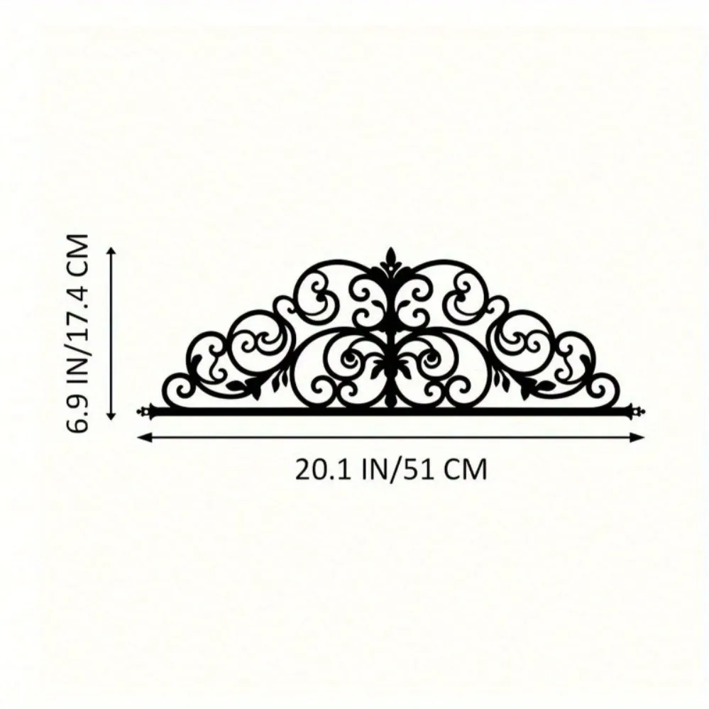 1PC Exquisite Floral-Themed Metal Door Crown Decor – Enhances Door Aesthetics with Charming Eye-Catching Appeal