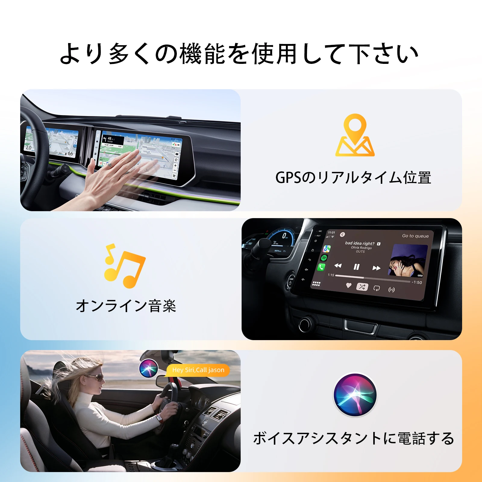 2in1 سلكي إلى محول CarPlay Android التلقائي اللاسلكي لستيريو السيارة OEM مع توصيل وتشغيل USB