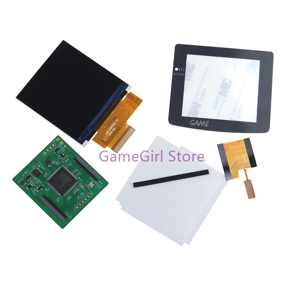 1 conjunto de kit de modificação de tela com luz de fundo alta IPS de 2,6 polegadas para console Gameboy Color GBC V4.0