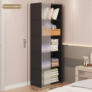 Dustproof folding cabinet, portable storage cabinet, large-capacity room clothing simple organizing cabinet, 5-6layers 10 Main Sales Folding Cabinet - №7
