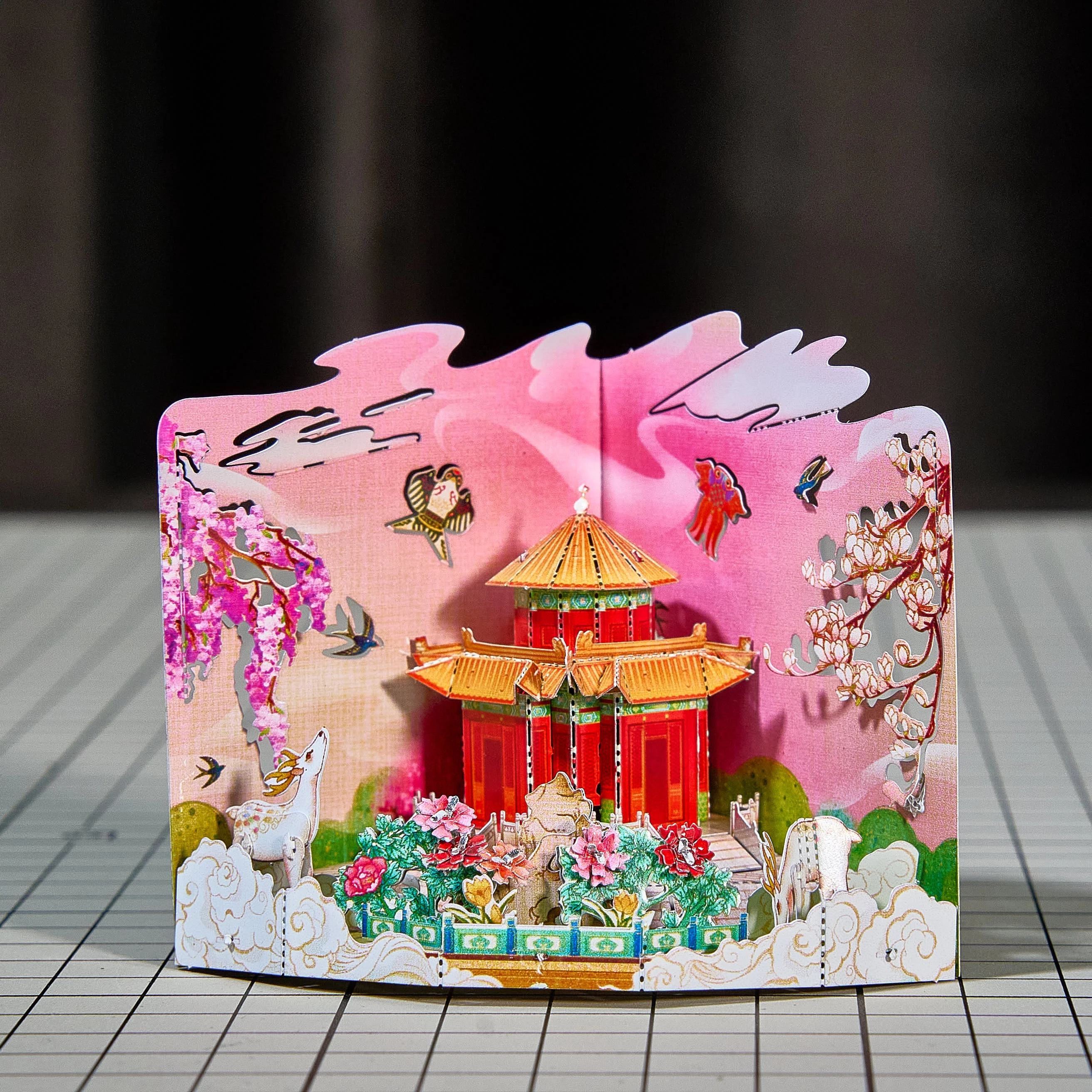 Forbidden City four seasons 3D metal assembled model puzzle difficult handmade ornaments diy