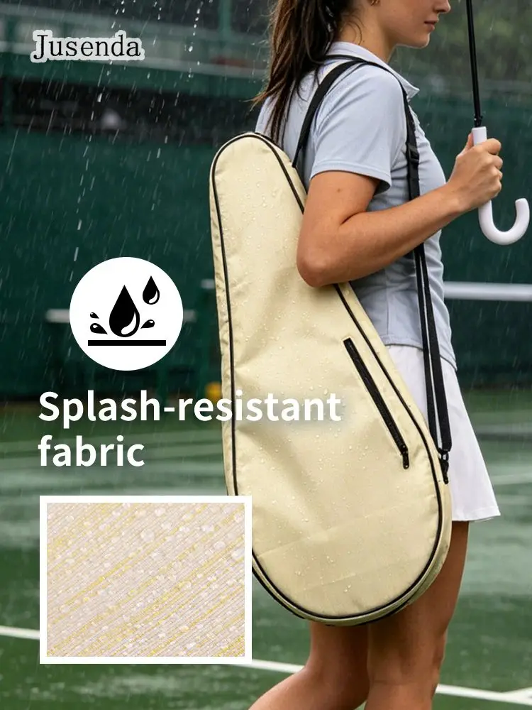 Tennis Racket Bag Cover Can Hold 2 Racket Lightweight Oxford Shoulder Bag for Tennis Badminton Portable Protective Racket Cover