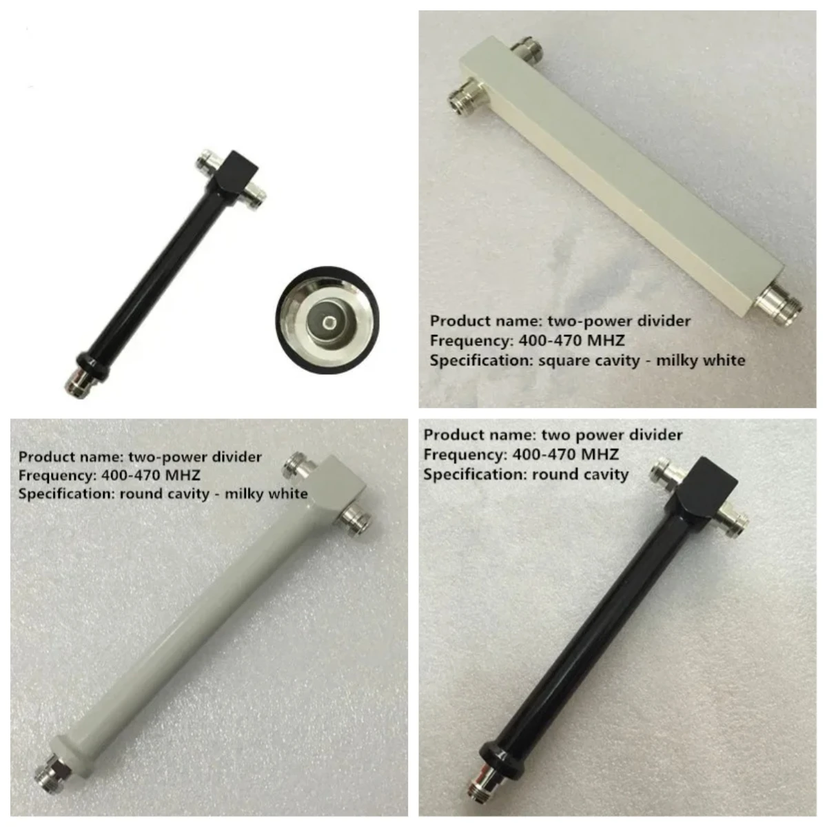 UHF 400-470MHz 2 Way Power Divider RF Signal Splitter For Subway Overlay Intercom Communication System
