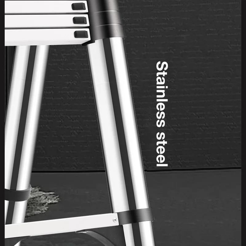 Escalera telescópica plegable multifunción para el hogar, escalera de espiga de escalada, escalones de aluminio estables, 1,8 m