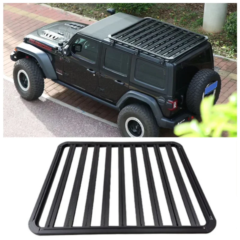 Fits For Jeep Wrangler 2018 2019 2020 2021 2022 2023 High Quality Aluminum Alloy Car Roof Rack Flat Roof Travel Frame