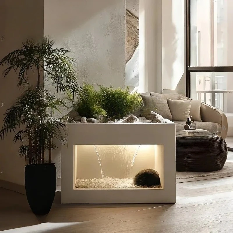 Waterscape flower box stainless steel plant simple modern creative entrance landscape living room landscaping
