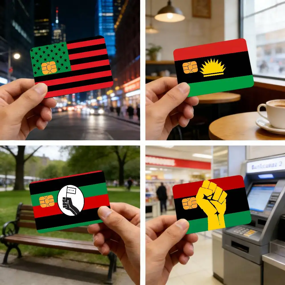 UNIA Pan-African Black Liberation Bank card sticker Film Skin Cover for Debit Credit Bank Cardultra-thin and fade-resistant