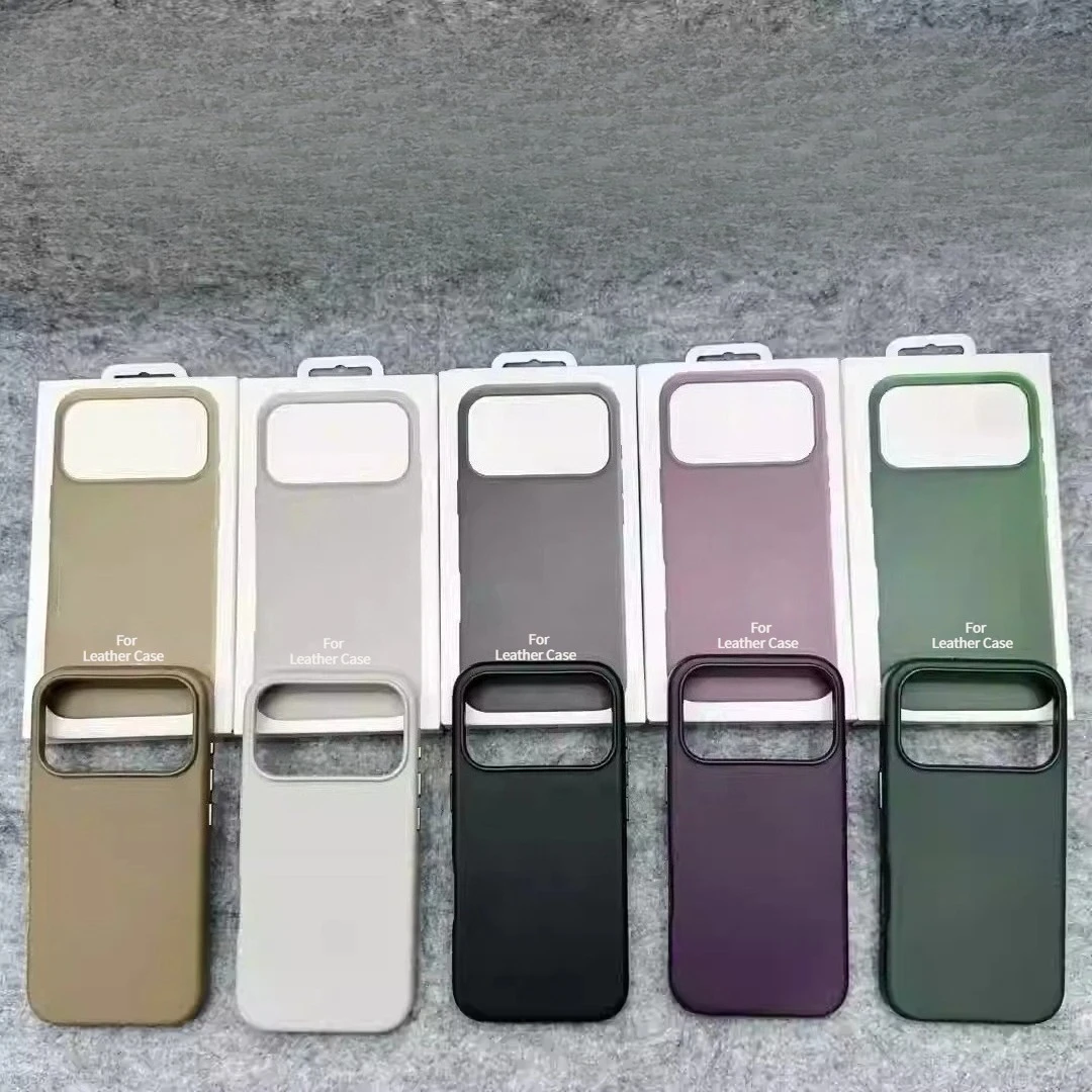 Orginal Premium Genuine Leather For MagSafe Charging Case Wi