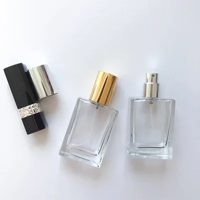 2020 NEW Hot 10 Piece 30ML Portable Transparent Glass Perfume Bottle With Aluminum Atomizer Empty