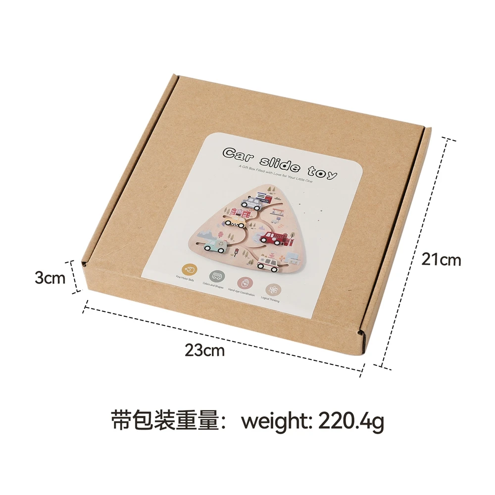 ألعاب أطفال مونتيسوري 12 18 شهرًا ألعاب تعليمية مسار سيارة خشبي مهارات حركية منزلقة لوحة مشغولة ألعاب أساسية ومهارات حياة #6