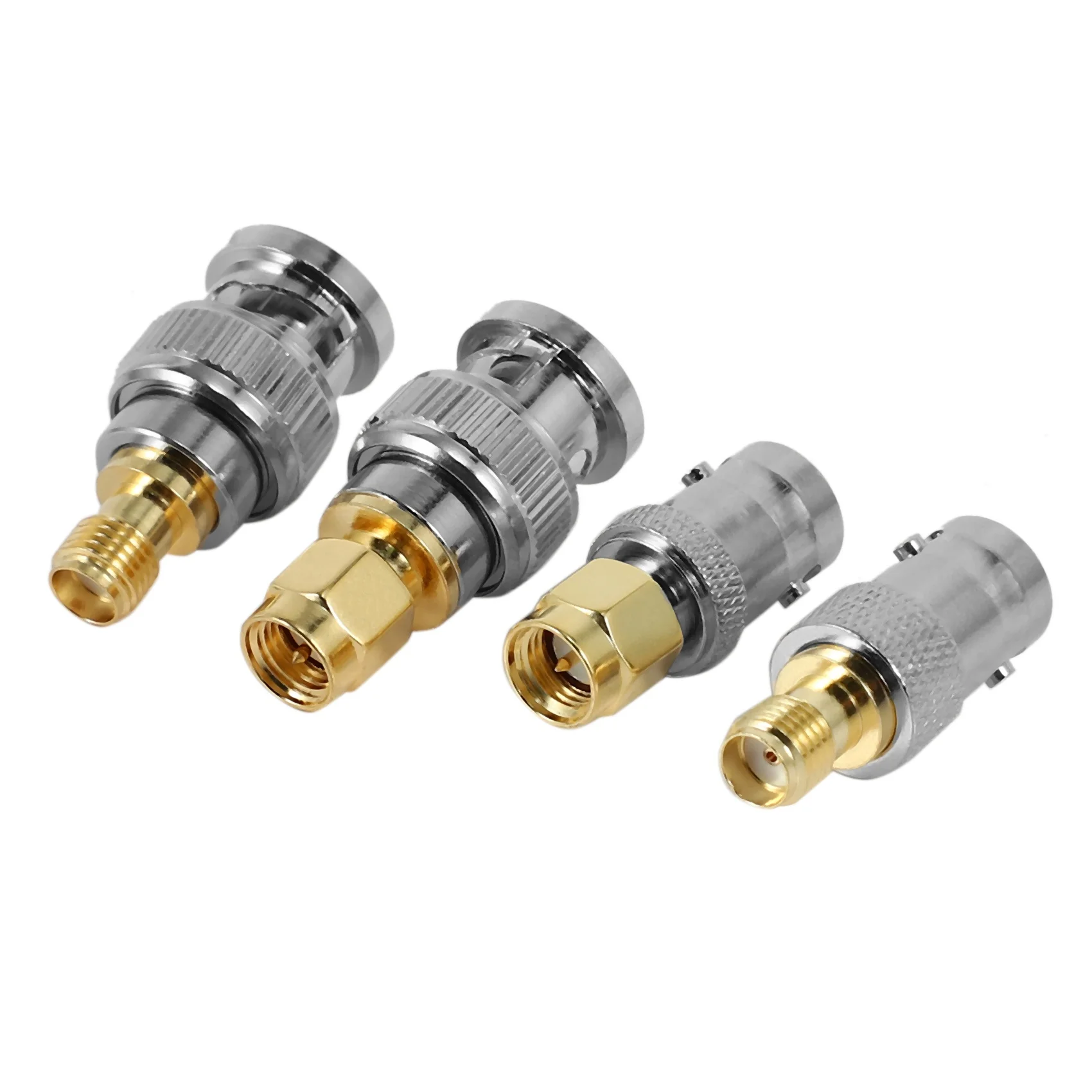 Kit de convertisseur de test d'adaptateur de connecteur RF mâle femelle, type BNC vers SMA, ensemble de 4 pièces