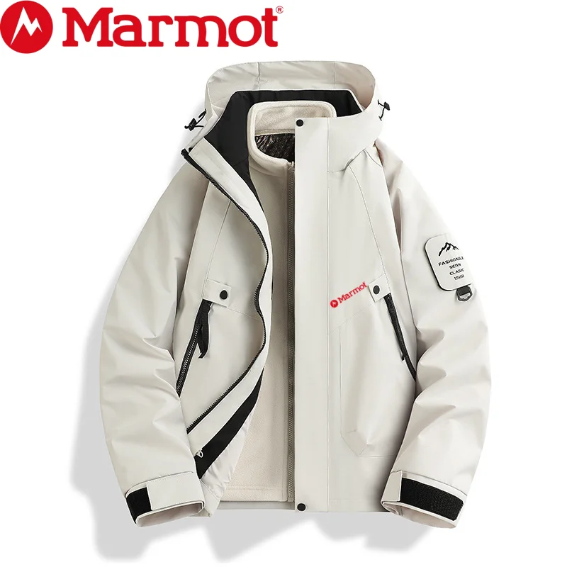 MARMOT New Outdoor Softshell Jacket, Windproof and Waterproof Hiking Jacket, 3-in-1 Spring and Autumn Coat