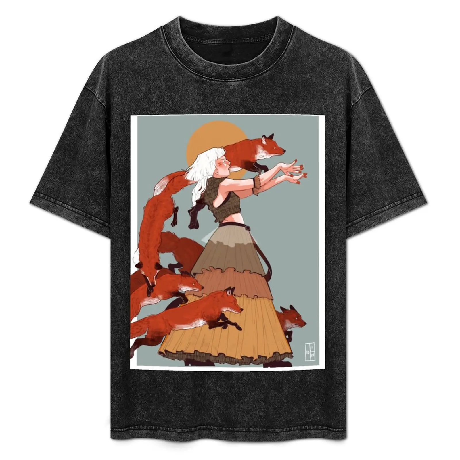 

Running with the Foxes T-Shirt Daily Casual Short Sleeve Tee Shirt