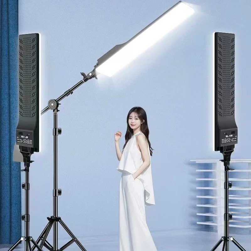 Rectangular Photography Leg Fill Light LED Photo Studio Video Fill Lamp Light Panel Photography Lighting With Tripod Stand 220V