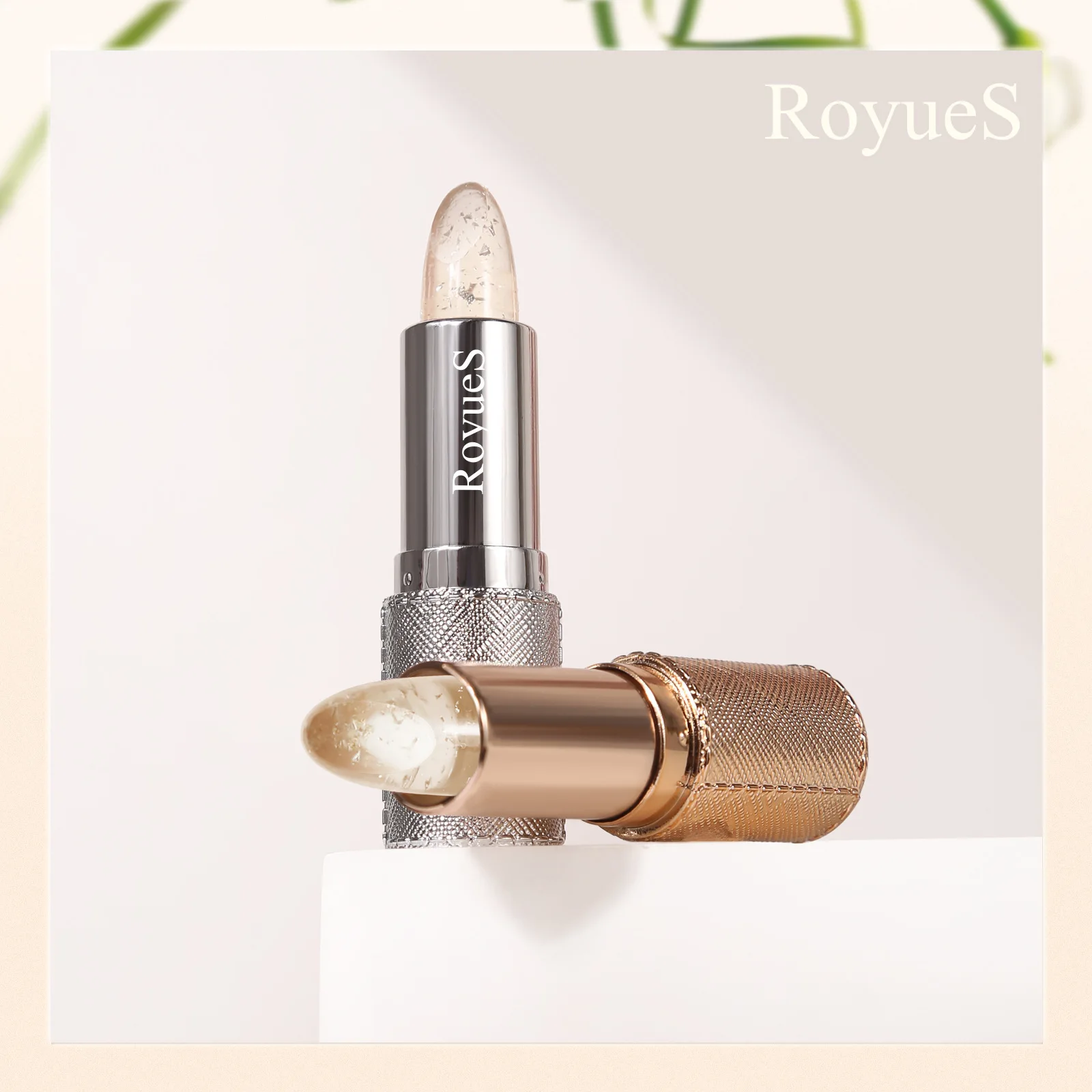 Lápiz Labial que Cambia de Color, Bálsamo Labial Translúcido Radiante, Hidratante, con Diamantes para Labios, Gel Nutritivo, Rubor Labial Temperado